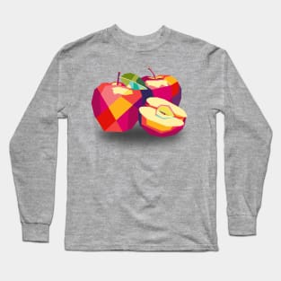 apple pop art Long Sleeve T-Shirt